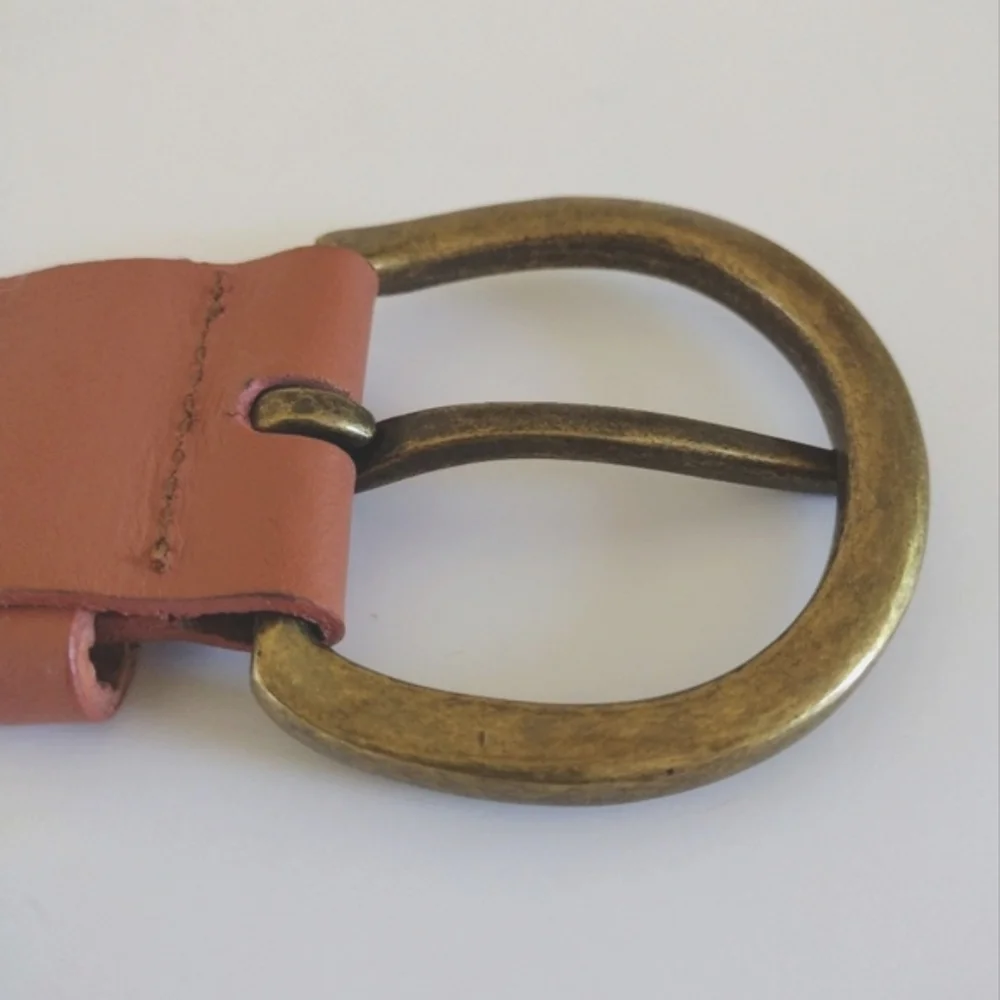 *Linea Pelle metal accented leather belt M